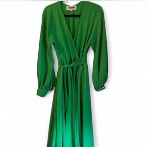 Meghan Los Angeles billowy green sleeve dress xl